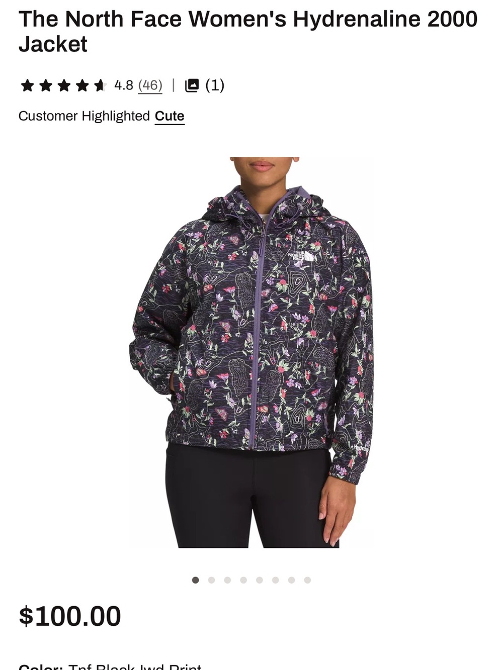 The North Face packable travel Women's XL-XXL rain windbreaker HYDRENALINE